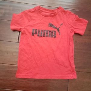 Boys Red & Black Puma Shirt